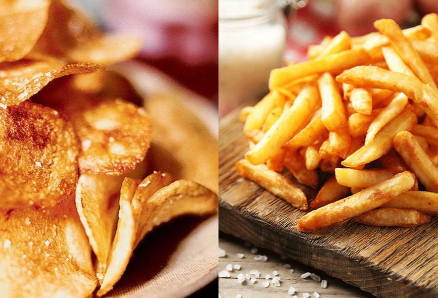 are potato chips better for you than french fries